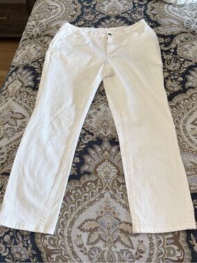 Classic White Straight-Leg Pants